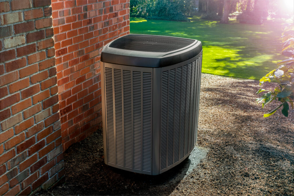 Heat pump outside